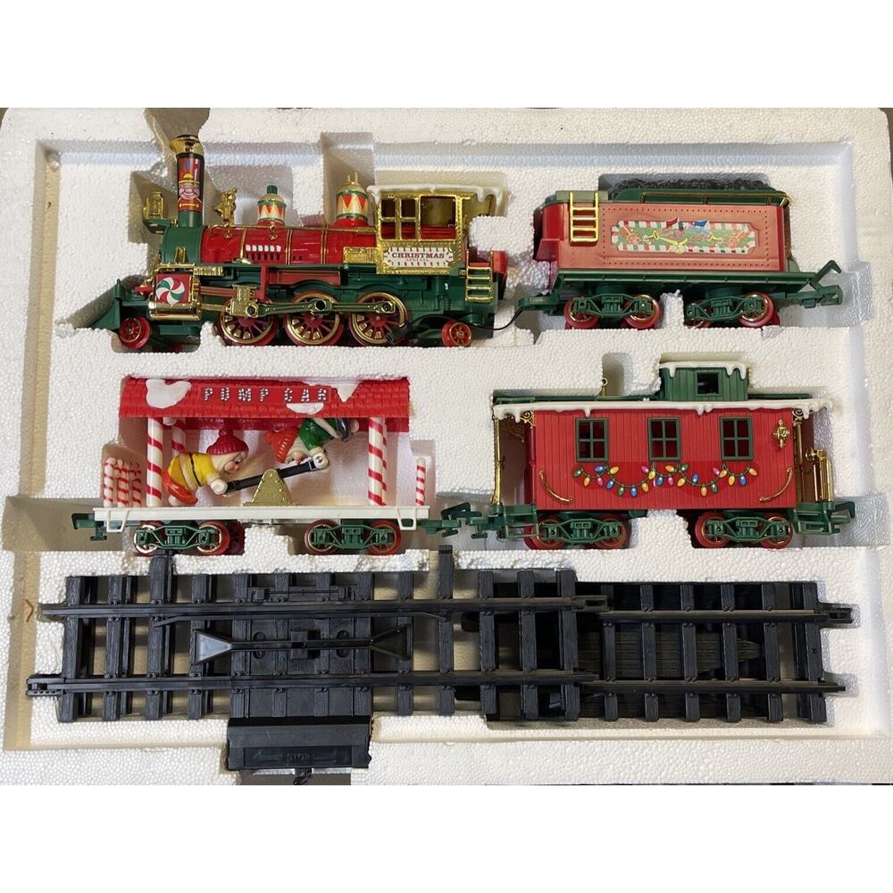 Rare Vintage New Bright L Railroading No.183 Christmas Train Set Sound/Lights